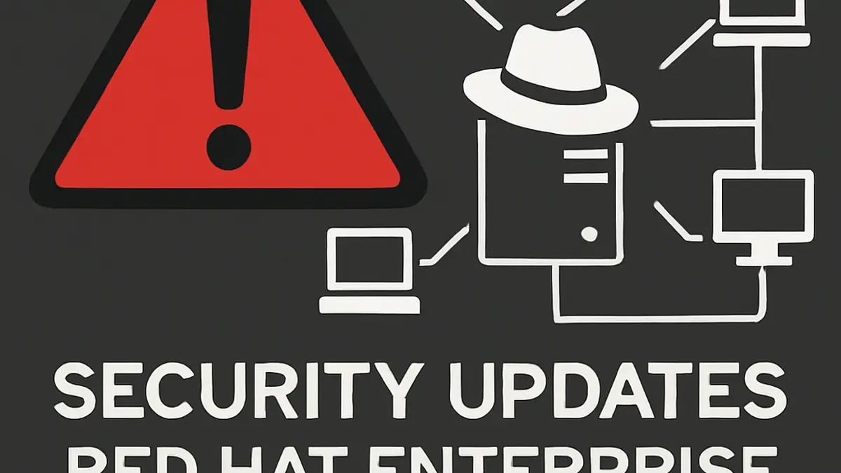 Bild zeigt eine E-Mail mit dem Betreff "Liebes Linux-Magazin-Team" und enthält Informationen über Sicherheitsupdates für Red Hat Enterprise Linux, einschließlich Details zu Schwachstellen und betroffenen Versionen.