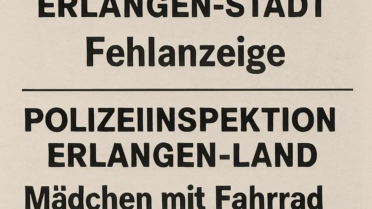 Mädchen fährt mit Fahrrad gegen geparkten Pkw und flieht in Spardorf, Polizeiinspektion Erlangen-Stadt und Erlangen-Land ermittelt.