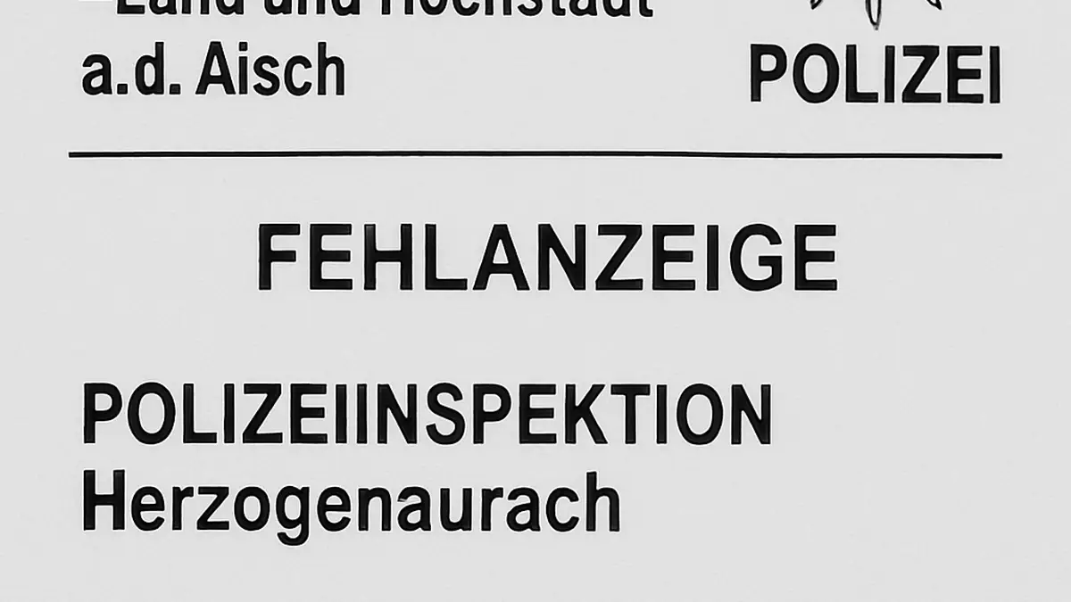 Polizeizeiliche Einsatzstelle in Herzogenaurach am späten Mittwochabend, keine weiteren Angaben.