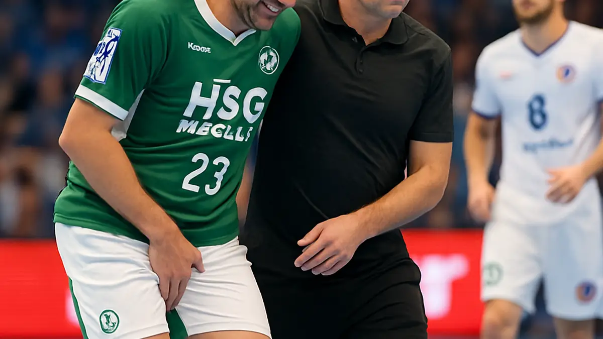 Dominik Mappes humpelt im letzten Bundesliga-Spiel der HSG Wetzlar nach einem Muskeltrauma im Oberschenkel.
