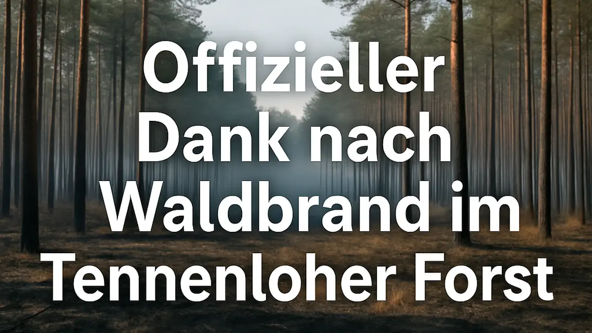 Ein offizieller Dank nach dem Waldbrand im Tennenloher Forst.