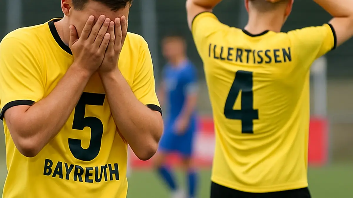 Zusammenfassung eines Testspiels: Niederlagen für die Fußballteams Bayreuth und Illertissen.