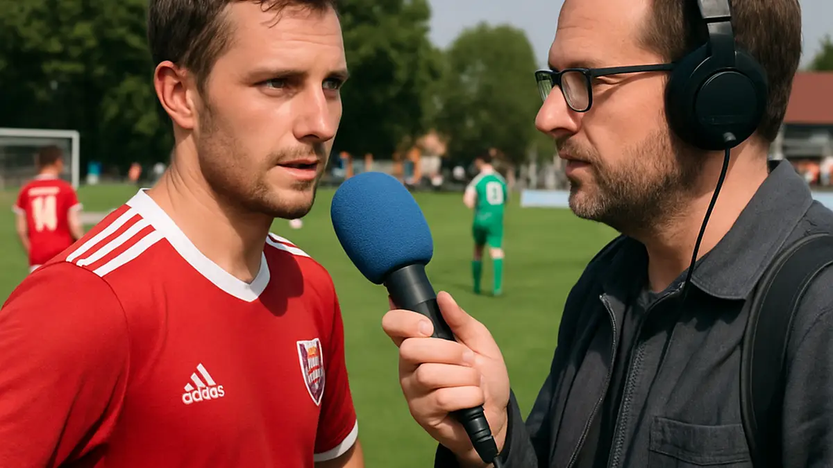 Grafik mit Text: "Spannende Berichte, Interviews und Reportagen aus den Amateurfußballligen Nürnberg/Fürth"