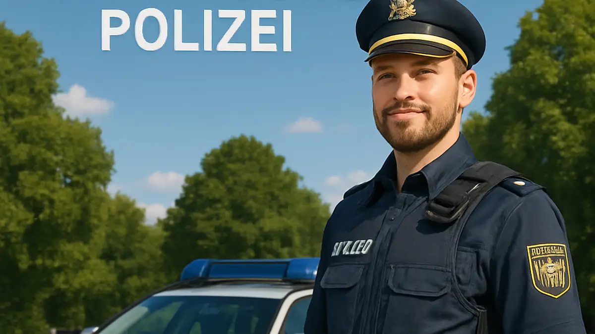 Logo der Bayerischen Polizei mit dem Schriftzug "Ihr Garant für die Sicherheit".